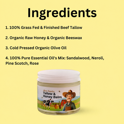 No Essential Oils - Tallow & Honey Balm