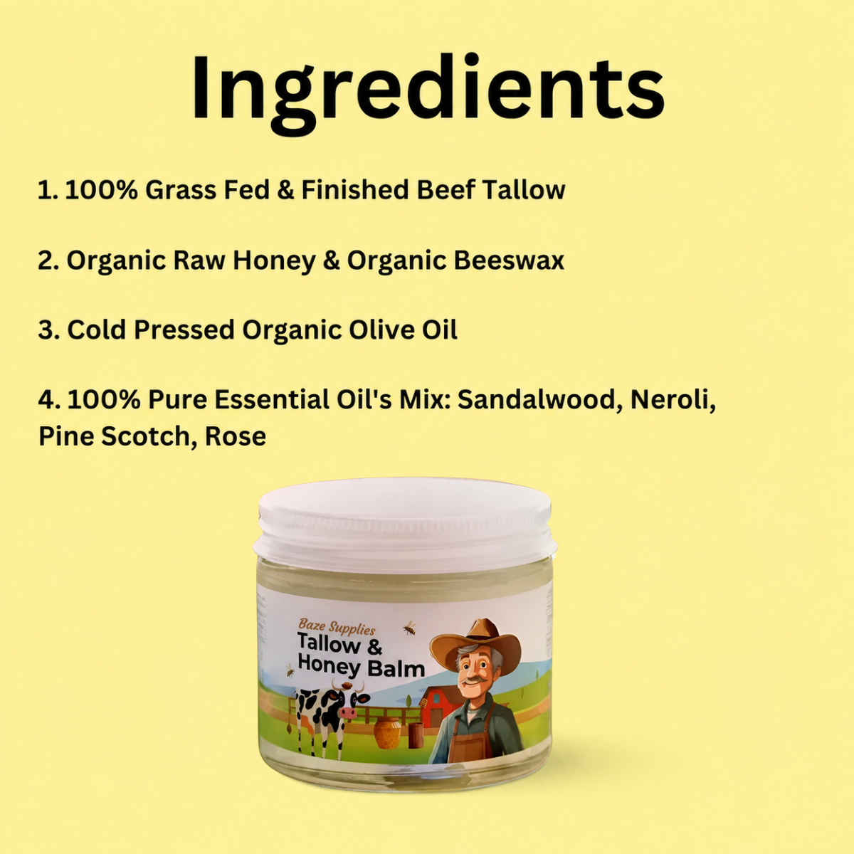 Tallow & Honey Balm - 2 oz